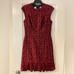 ABS Allen Schwartz Red mini dress with open back. Worn twice. Great quality!